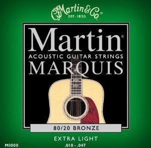 Martin M1000 Marquis 80/20 Bronze Extra Light Acoustic Guitar Strings