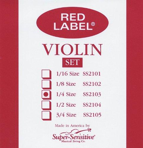 Red Label Super Sensitive  2103 Violin String Set, 1/4