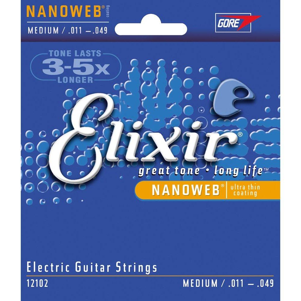 Elixir electric guitar strings medium .011-.049 Nanoweb
