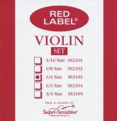 Red Label Super Sensitive  2103 Violin String Set, 1/4
