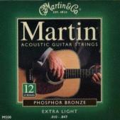 Martin M500 Phosphor Bronze 12-String Acoustic Guitar Strings, Extra Light 